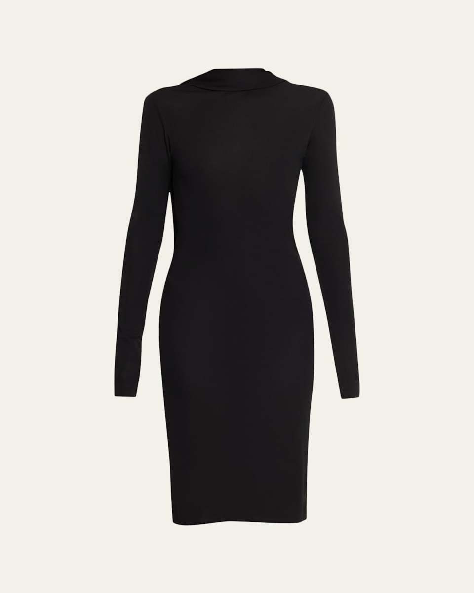 Cocoon Cape Jersey Midi Dress